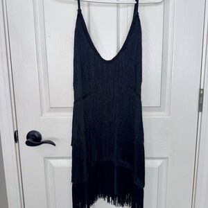 Black Fringe Dress
